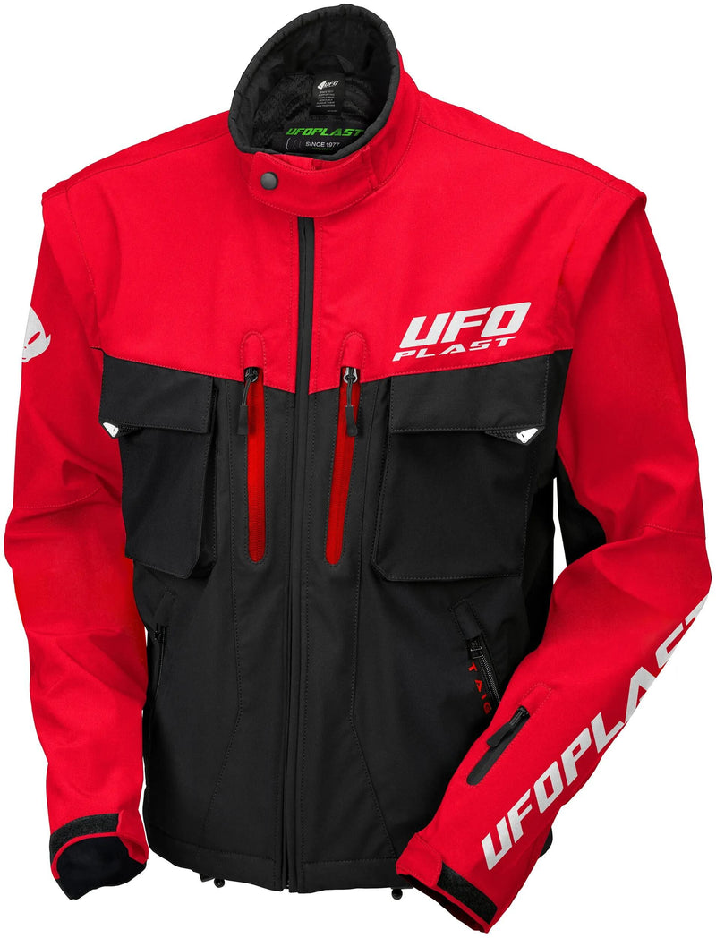 Afbeelding laden in galerijviewer, Ufo plast jas taiga enduro jacket ufo black red gr. xl
