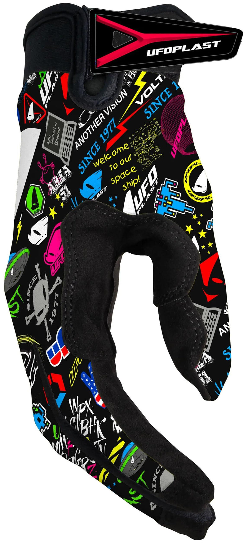 Afbeelding laden in galerijviewer, Ufo plast crosshandschuh skyline kids children gloves ufo skyline graphic gr.m
