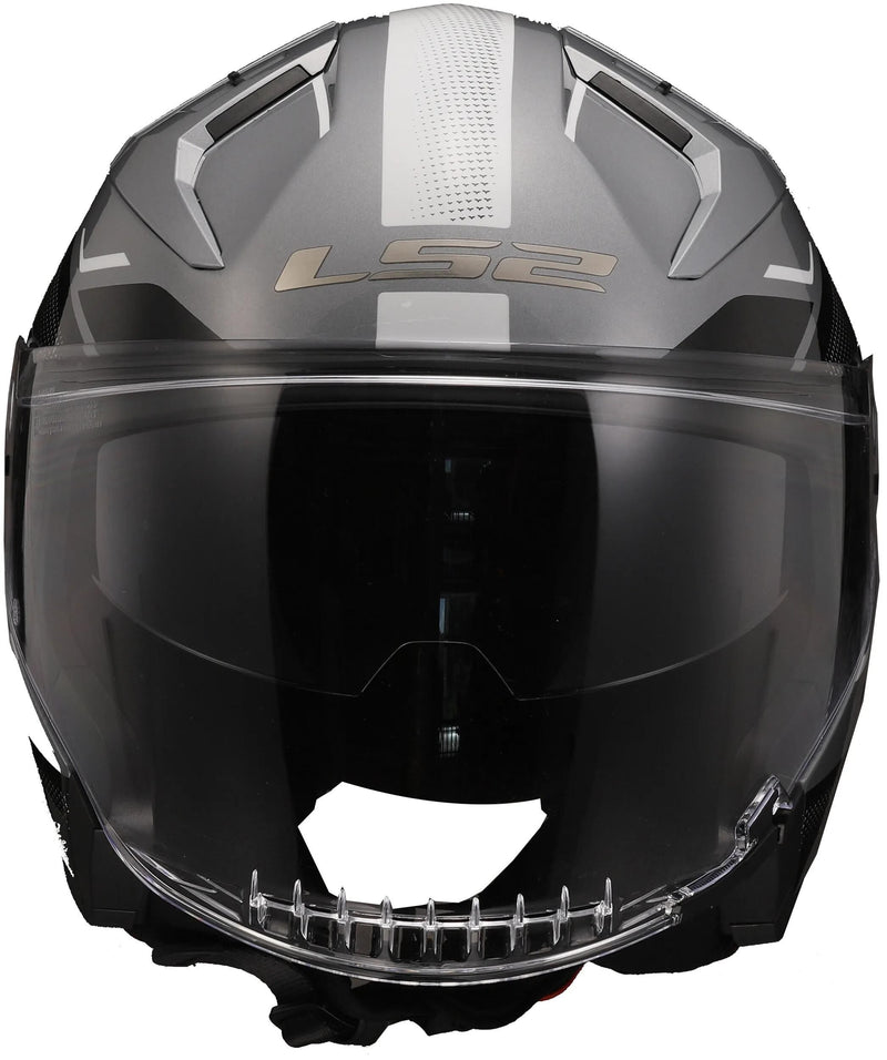 Afbeelding laden in galerijviewer, Ls2 jethelm of603 infinity ii veyron helmet infinity ii gray white gr. m
