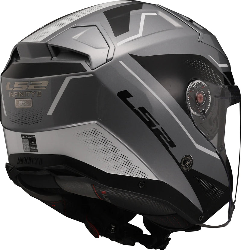 Afbeelding laden in galerijviewer, Ls2 jethelm of603 infinity ii veyron helmet infinity ii gray white gr. m
