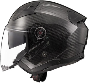 Ls2 jethelm of603 infinity ii carbon solid helmet infinity ii carbon black gr. s