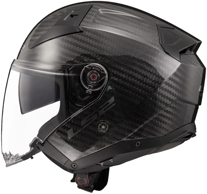 Afbeelding laden in galerijviewer, Ls2 jethelm of603 infinity ii carbon solid helmet infinity ii carbon black gr. xs
