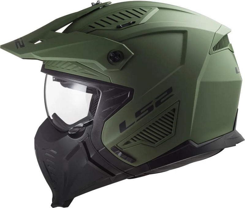 Afbeelding laden in galerijviewer, Ls2 modulaire helm of606 drifter solid helmet drifter green matt gr. l
