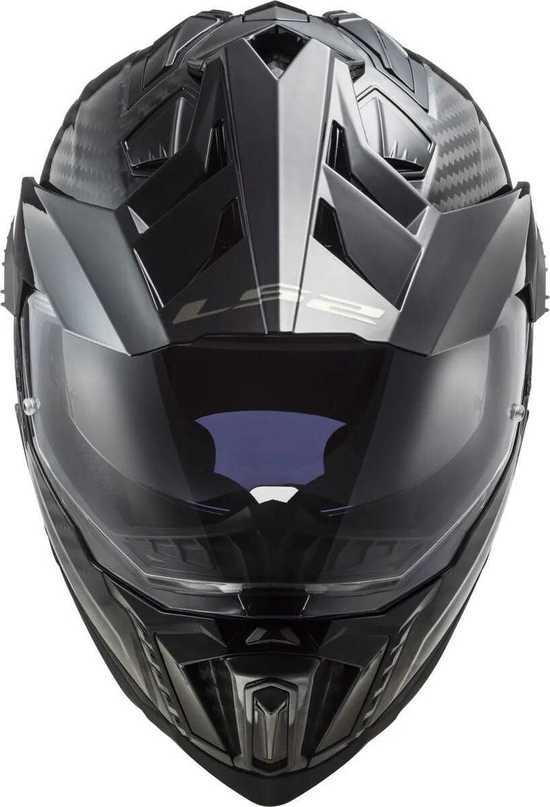 Afbeelding laden in galerijviewer, Ls2 endurohelm mx701 explorer carbon solid helmet explorer carbo black gr.3xl

