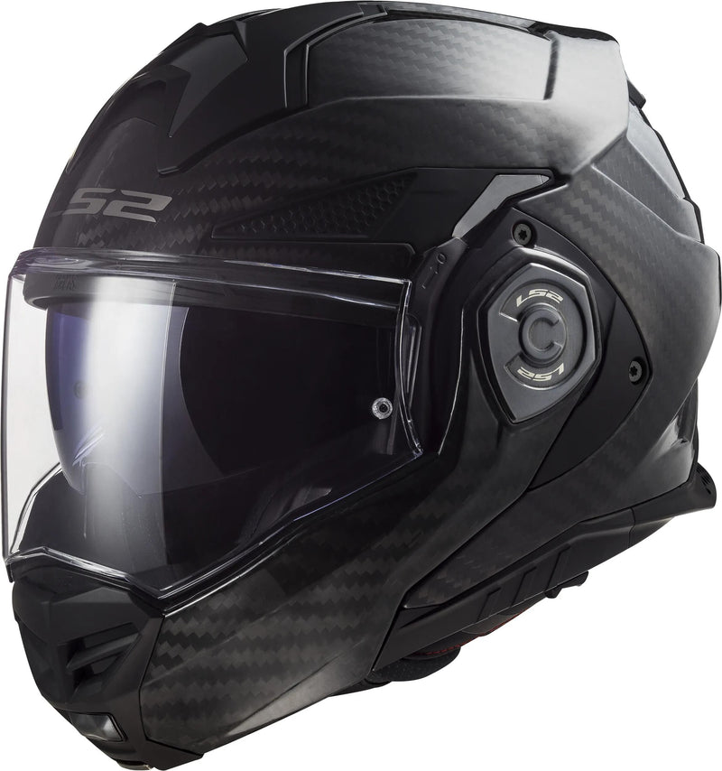 Afbeelding laden in galerijviewer, Ls2 opklaphelm ff901 advant x carbon solid helmet advant x carbo black gr. xs
