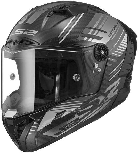 Ls2 integraalhelm „ff805 thunder carbon volt” helmet ff805 thun.ca. volt xl black silver