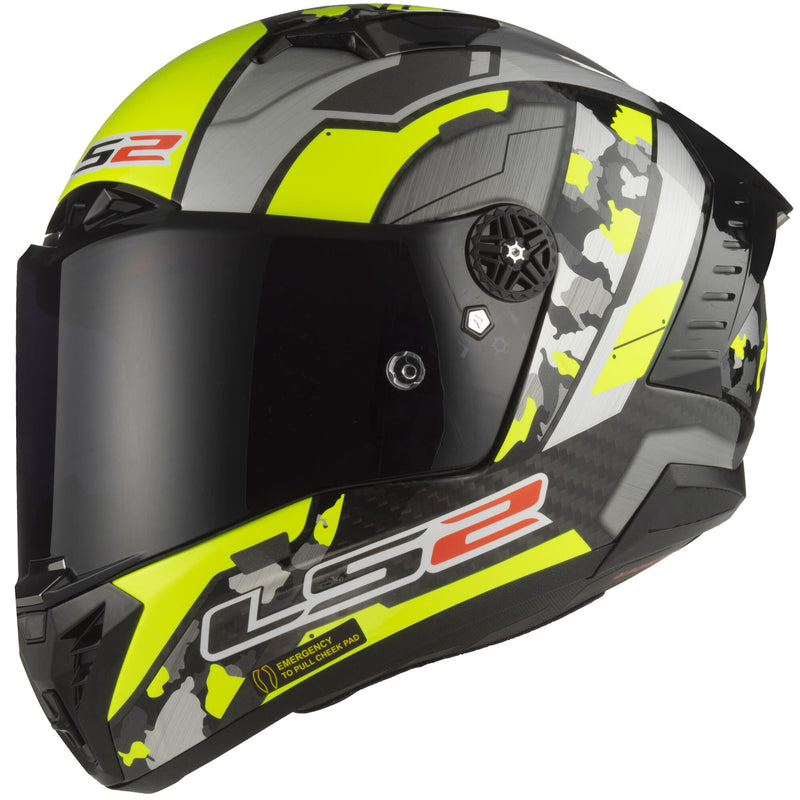 Afbeelding laden in galerijviewer, Ls2 integraalhelm ff805 thunder carbon space helmet ff805 thun.ca. space xxl yel. grey matt
