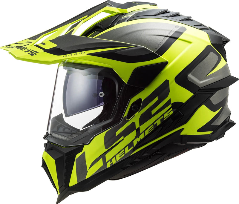 Afbeelding laden in galerijviewer, Ls2 endurohelm mx701 explorer alter helmet explorer age bw neono yellow matt gr.
