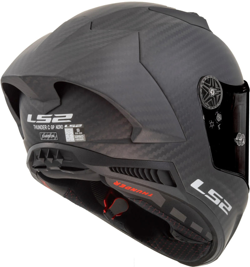 Afbeelding laden in galerijviewer, Ls2 integraalhelm ff805 thunder carbon gp aero helmet thunder gp aer black matt gr. xl
