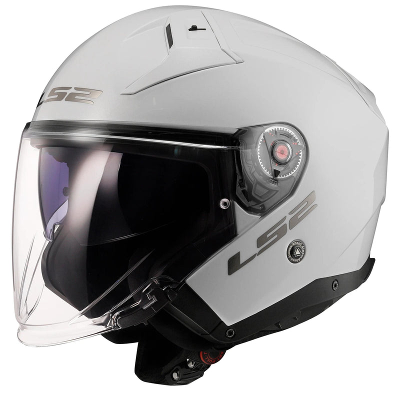 Afbeelding laden in galerijviewer, Ls2 jethelm of603 infinity ii solid helmet infinity ii white gr. xs
