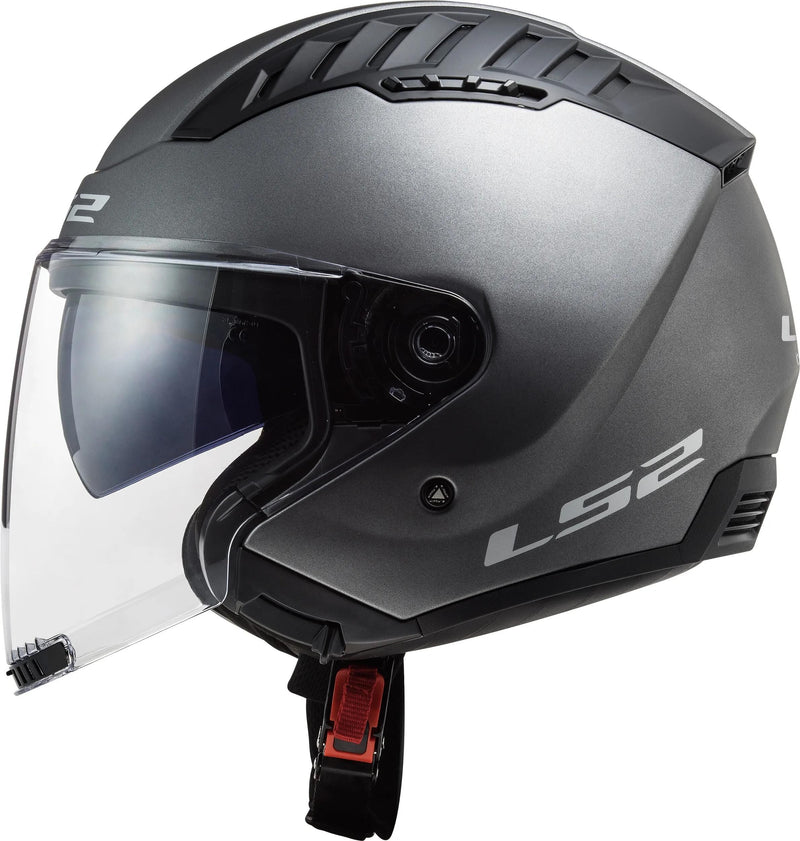 Afbeelding laden in galerijviewer, Ls2 jethelm of600 copter ii solid helmet copter ii soli titanium matt gr. s
