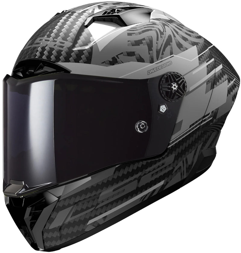 Afbeelding laden in galerijviewer, Ls2 integralhelm ff805 thunder carbon gp aero polar helmet ff805 thunder gp ae polar m. sw gr. m
