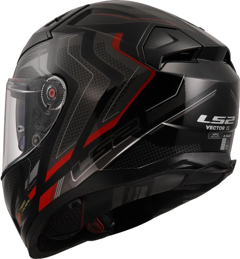Afbeelding laden in galerijviewer, Ls2 integralhelm ff811 vector ii alizer helmet ff811 vector i alizer black red gr. s
