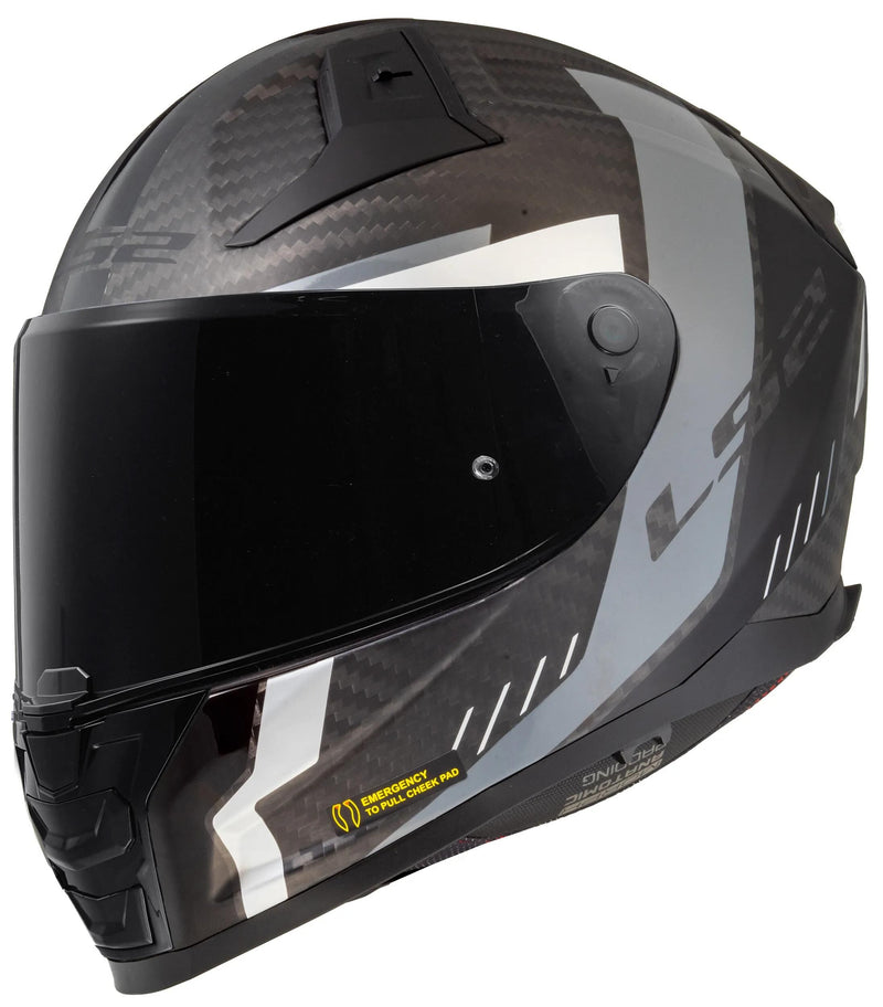 Afbeelding laden in galerijviewer, Ls2 integralhelm ff811 vector ii carbon grid helmet ff811 vector i c grid m. sw gr gr. l
