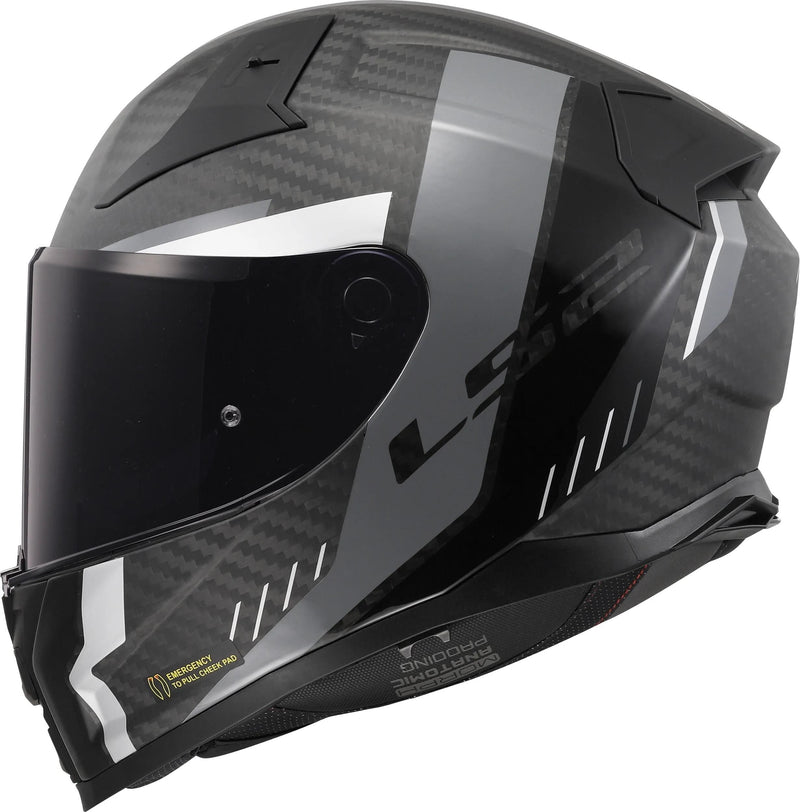 Afbeelding laden in galerijviewer, Ls2 integralhelm ff811 vector ii carbon grid helmet ff811 vector i c grid m. sw gr gr. xxl
