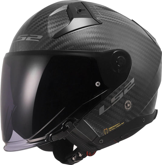 Ls2 jethelm of603 infinity ii carbon solid helmet of603 infinity ii matt carbon gr. l