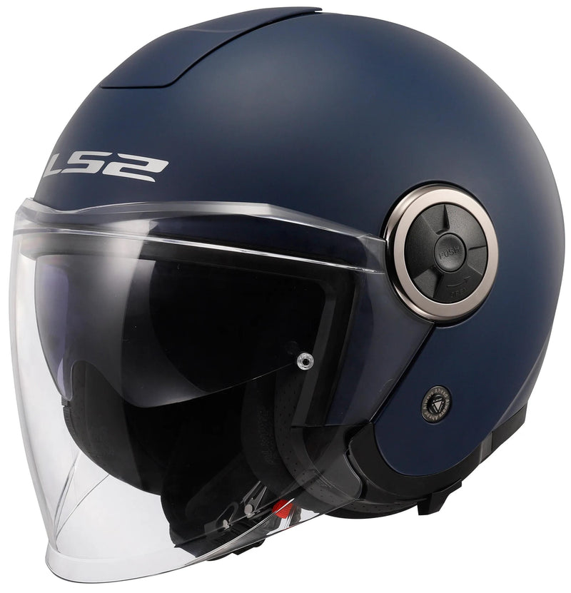 Afbeelding laden in galerijviewer, Ls2 jethelm of620 classy solid helmet of620 classy solid navy blue gr. xl
