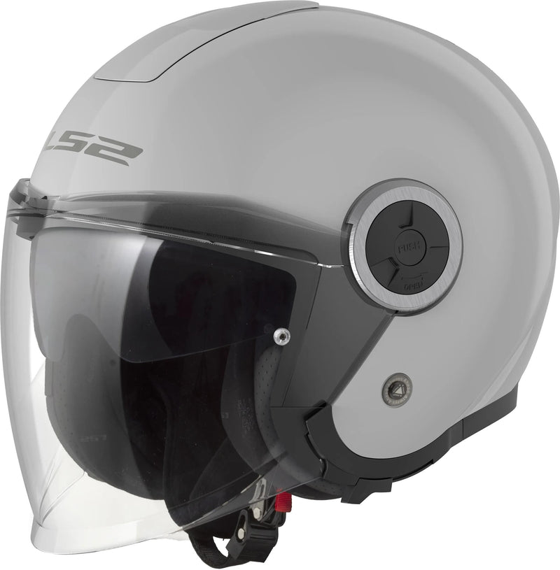 Afbeelding laden in galerijviewer, Ls2 jethelm of620 classy solid helmet of620 classy solid pearl gray gr. xl
