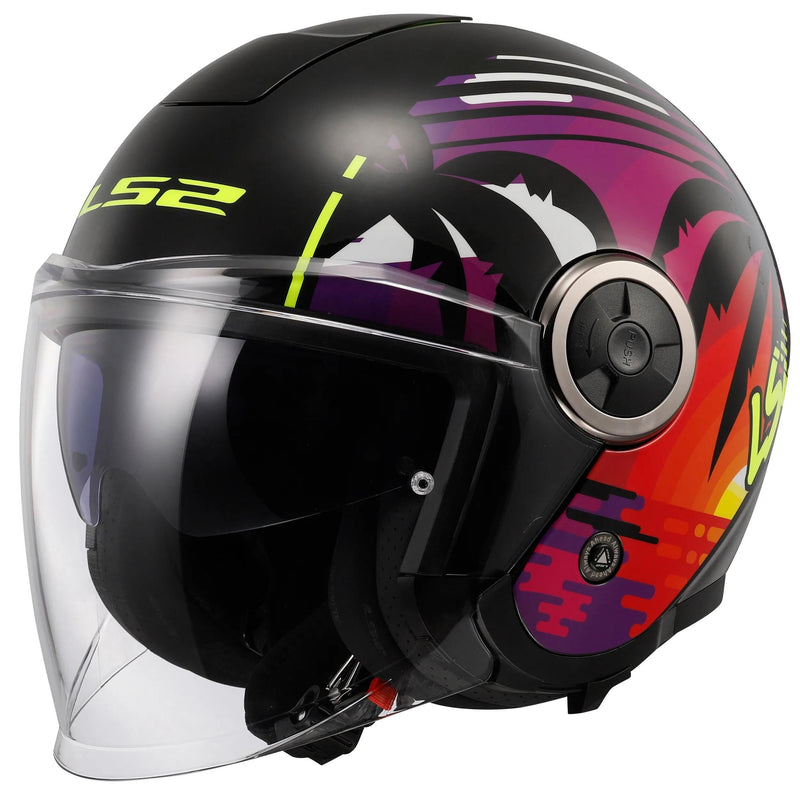 Afbeelding laden in galerijviewer, Ls2 jethelm of620 classy palm helmet of620 classy palm black gr. s
