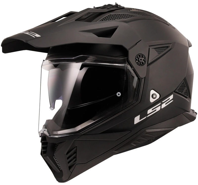 Afbeelding laden in galerijviewer, Ls2 endurohelm mx702 pioneer ii solid helmet mx702 pioneer ii matt black gr. m
