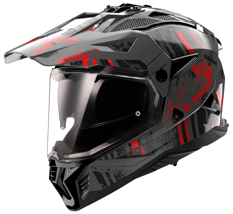 Afbeelding laden in galerijviewer, Ls2 endurohelm mx702 pioneer ii crazy helmet mx702 pioneer ii crazy sw rt gr. s
