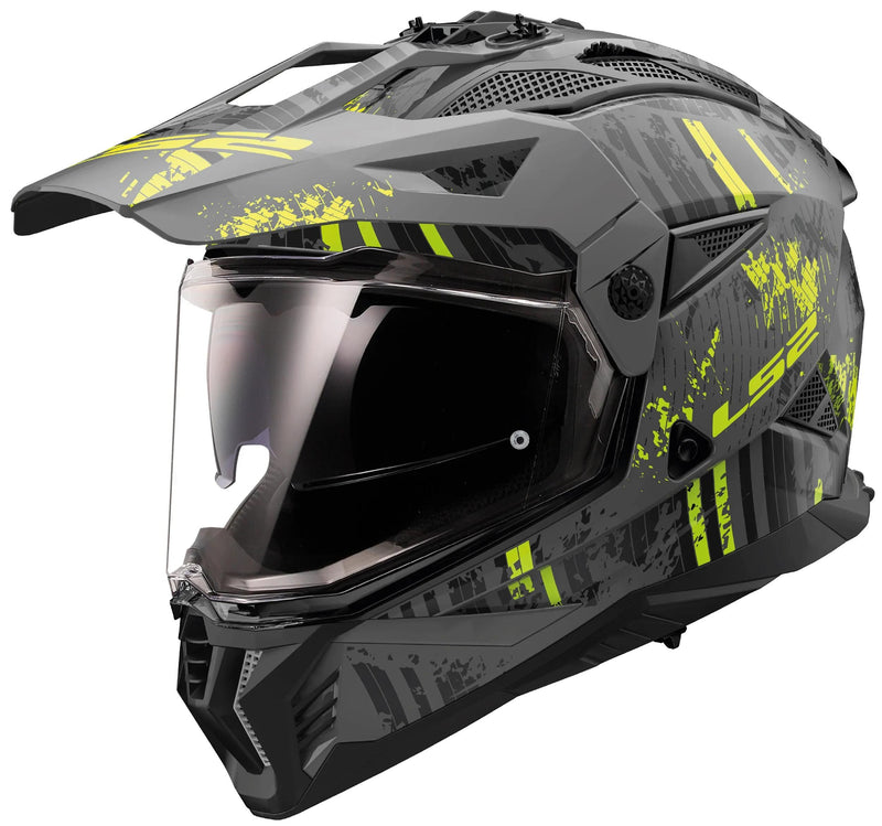 Afbeelding laden in galerijviewer, Ls2 endurohelm mx702 pioneer ii crazy helmet mx702 pioneer ii crazy m. sw ge gr. xs

