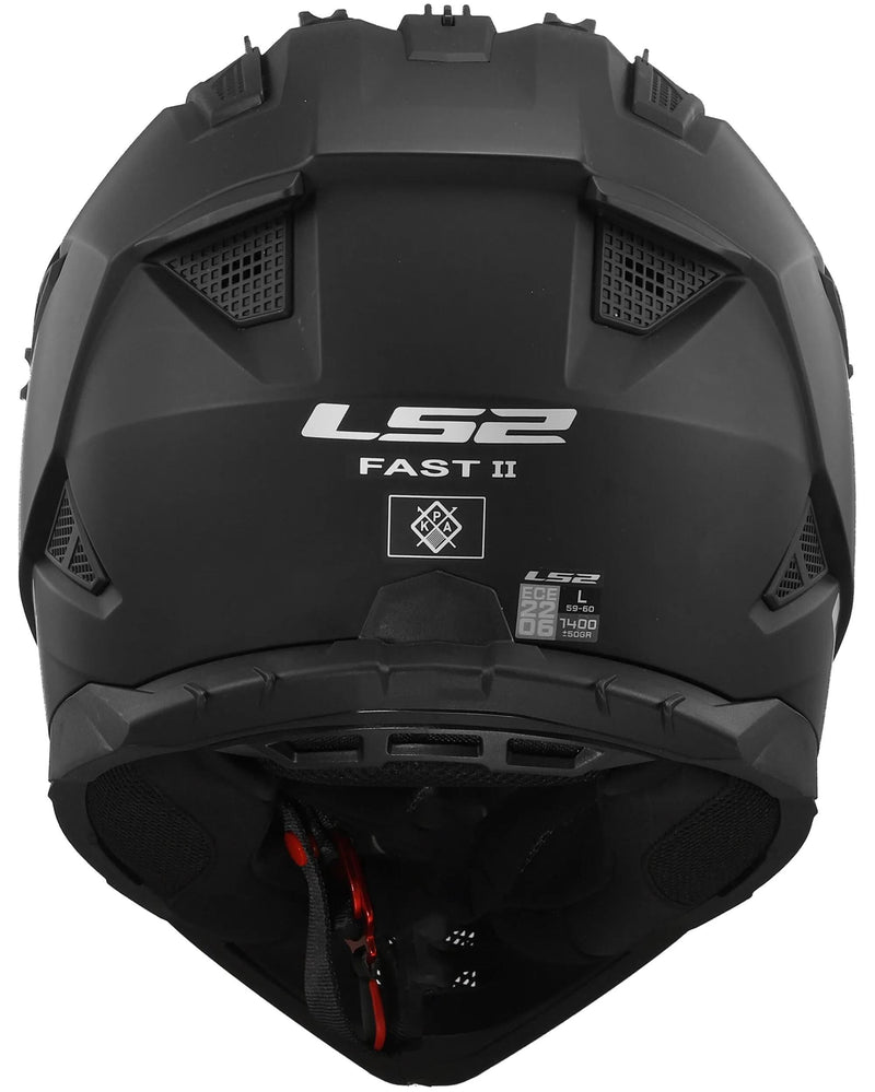 Afbeelding laden in galerijviewer, Ls2 crosshelm mx708 fast ii solid helmet mx708 fast ii solid matt black gr. xxl

