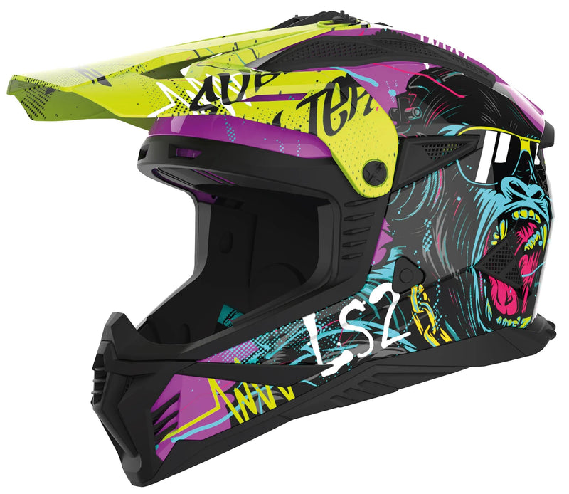 Afbeelding laden in galerijviewer, Ls2 crosshelm mx708 fast ii gorilla helmet mx708 fast ii gorilla vi ge gr. xl
