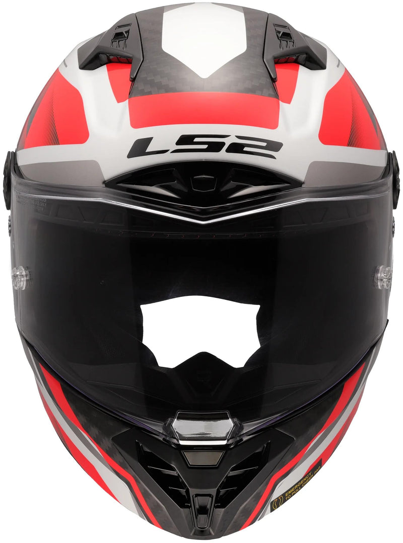 Afbeelding laden in galerijviewer, Ls2 integralhelm ff805 thunder carbon gp raute helmet ff805 thunder gp diamond white red gr.
