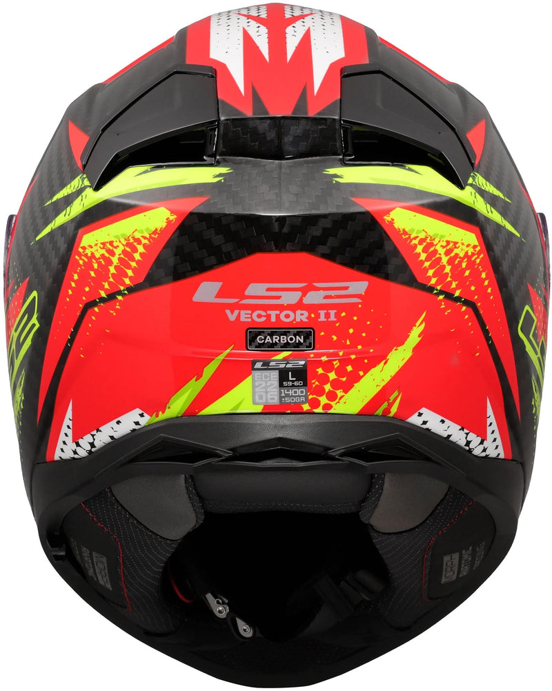 Afbeelding laden in galerijviewer, Ls2 integralhelm ff811 vector ii carbon tantic helmet ff811 vector i tantic red yellow gr. s
