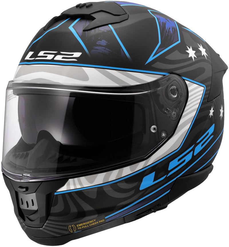 Afbeelding laden in galerijviewer, Ls2 integraalhelm ff808 stream ii galdam helmet ff808 stream i galdam black blue gr. s
