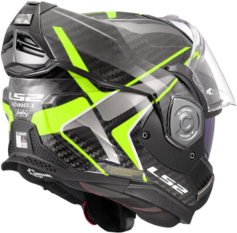 Afbeelding laden in galerijviewer, Ls2 klapphelm ff901 advant x carbon future ii helmet advant x carbo future ii h-v yellow size
