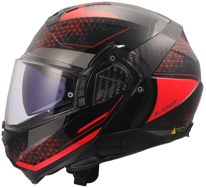 Afbeelding laden in galerijviewer, Ls2 klapphelm ff910 advant ii astral helmet ff910 advant ii astral m black red
