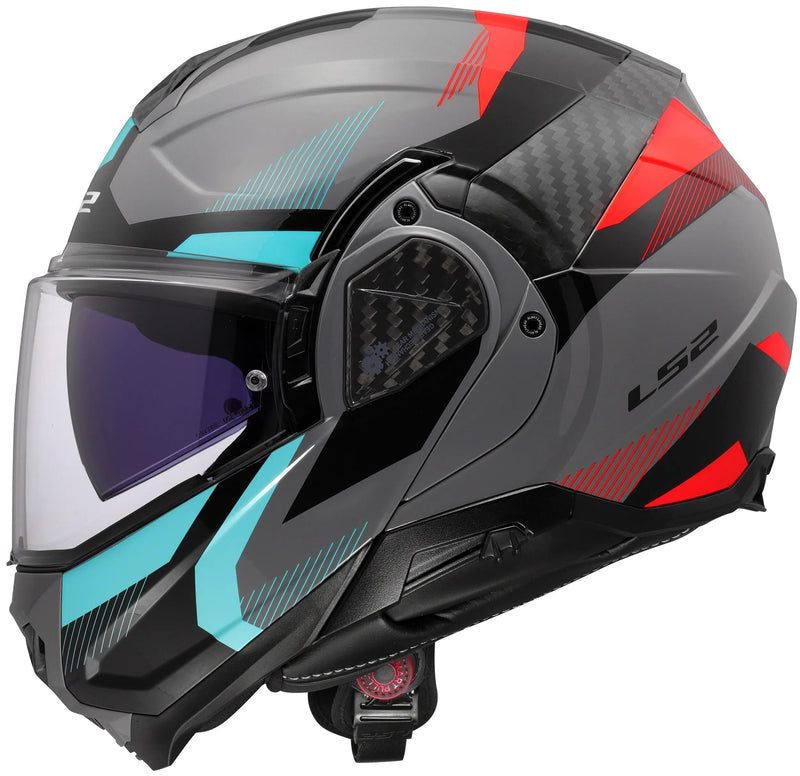 Afbeelding laden in galerijviewer, Ls2 klapphelm ff910 advant ii triple helmet ff910 advant ii triple xl gr blue red
