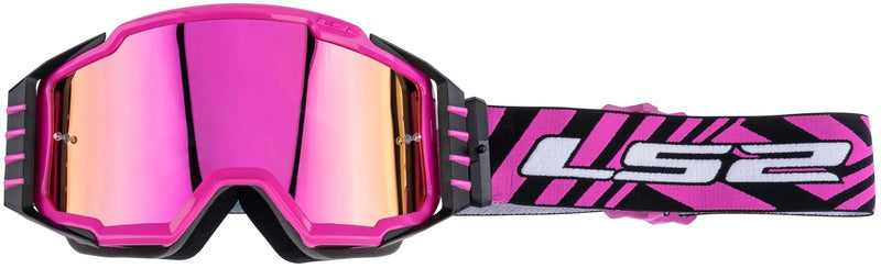 Afbeelding laden in galerijviewer, Ls2 crossbrille charger pro crossglasses charger pro pink iridium visor
