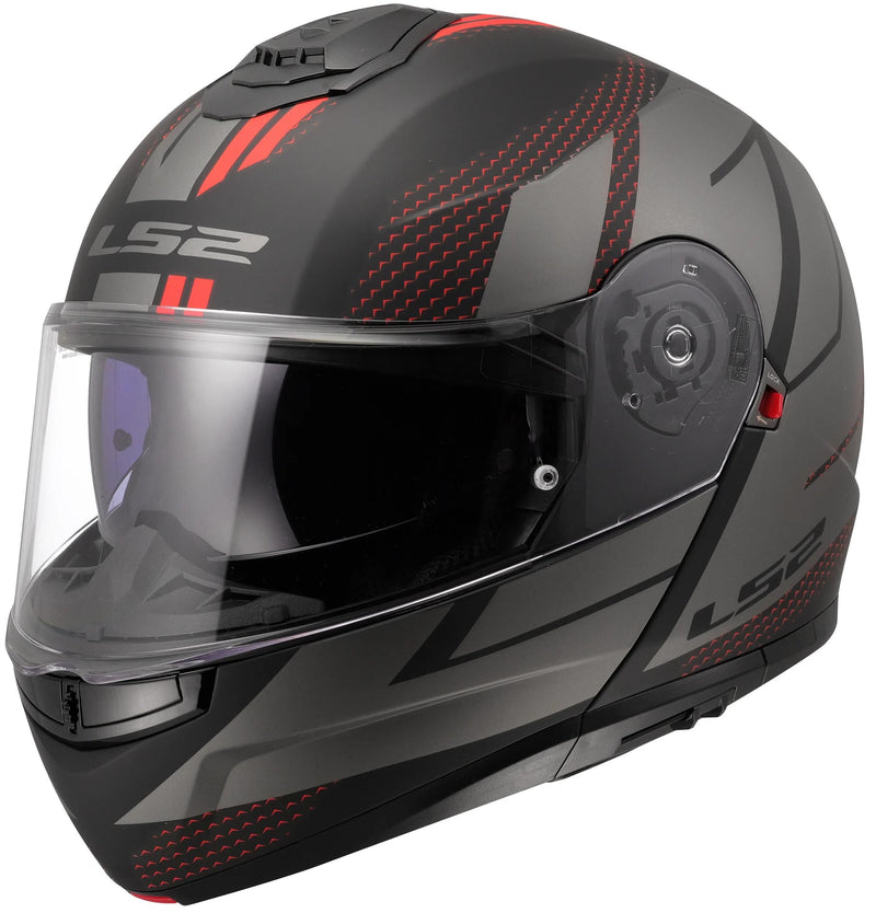 Afbeelding laden in galerijviewer, Ls2 klapphelm ff908 strobe ii code helmet strobe ii ff90 code black grey matt 3xl
