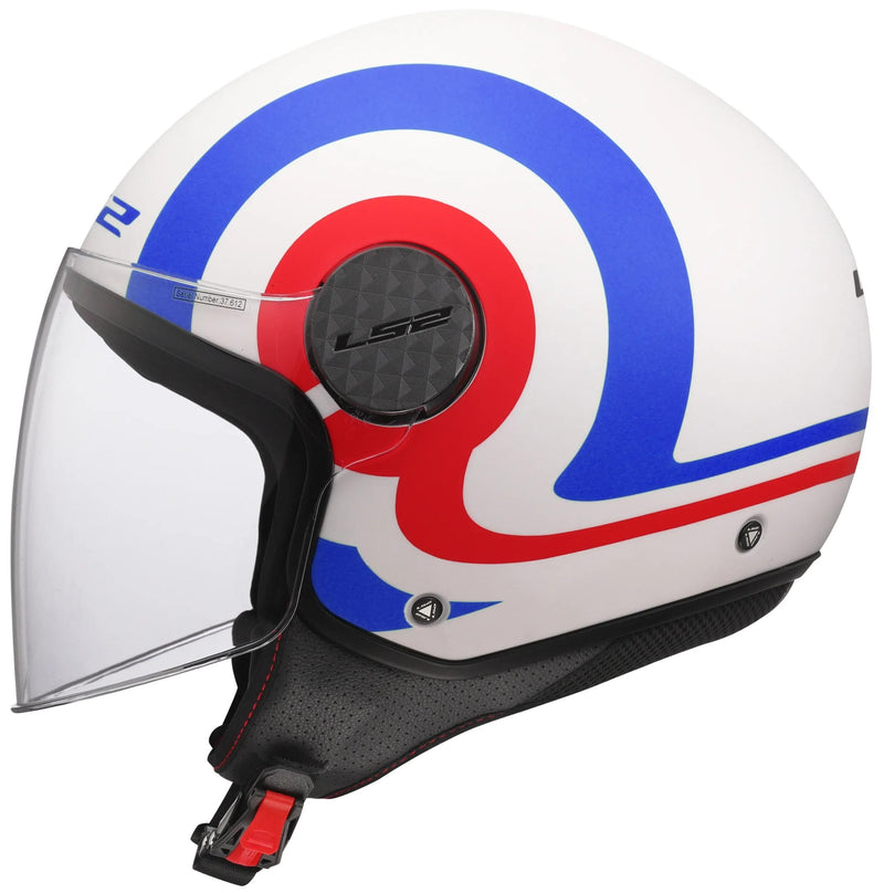 Afbeelding laden in galerijviewer, Ls2 jethelm of558 sphere lux ii urby helmet sphere lux ii urby white bl red matt m
