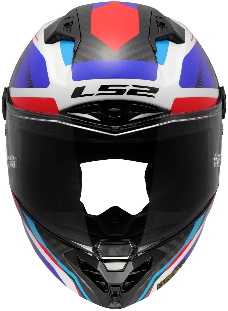 Afbeelding laden in galerijviewer, Ls2 integralhelm ff805 thunder carbon gp raute helmet ff805 thunder gp diamond blue red gr. m
