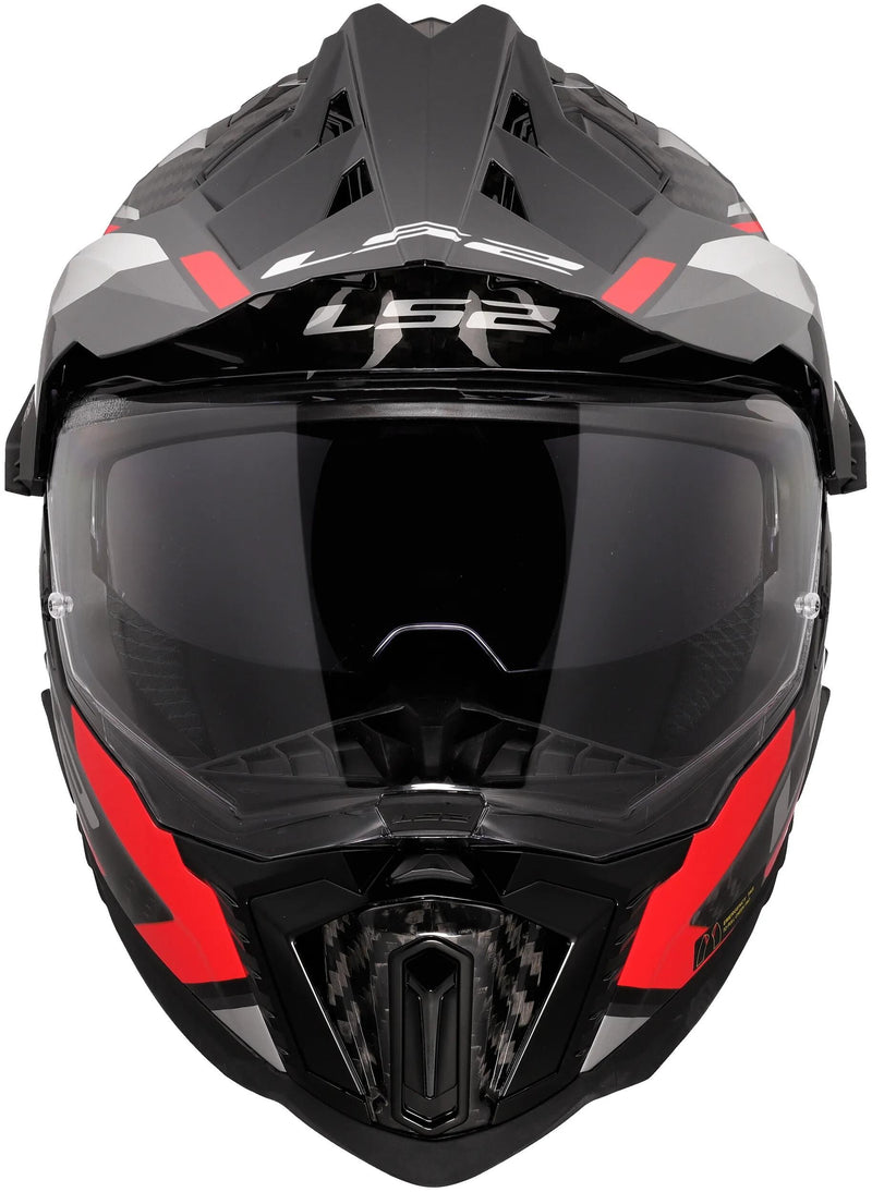 Afbeelding laden in galerijviewer, Ls2 endurohelm mx701 explorer carbon frontier ii helmet explorer carbo frontier ii red gr. m
