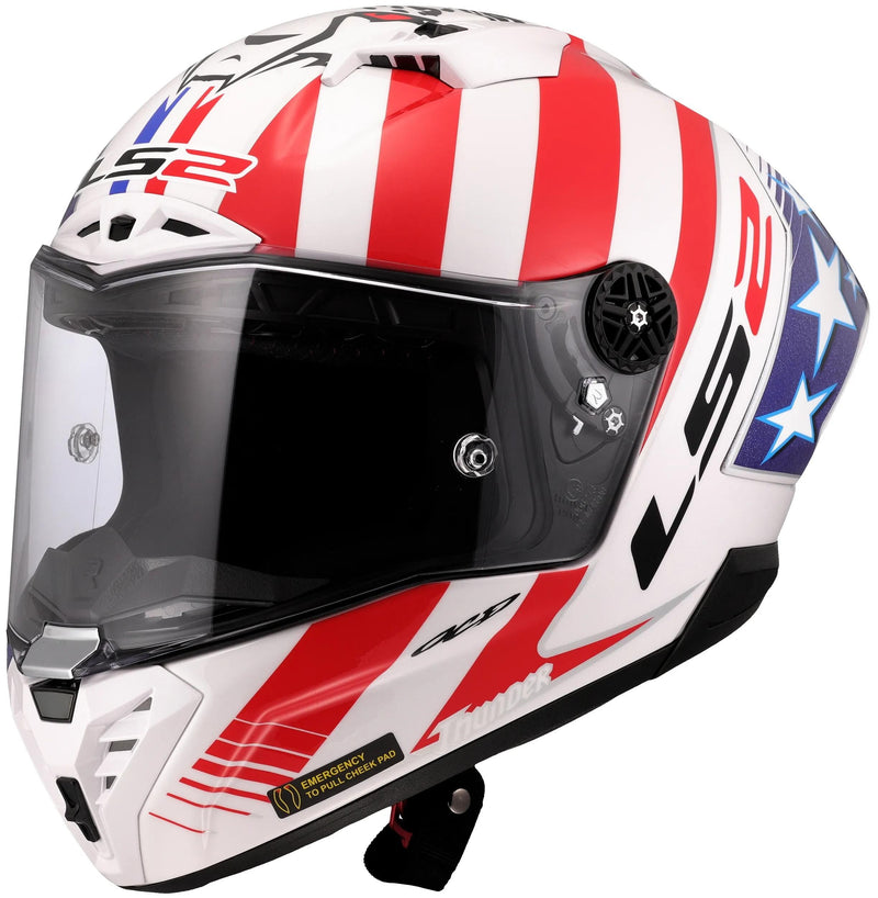 Afbeelding laden in galerijviewer, Ls2 integralhelm ff805 thunder carbon gp aero replica baz helmet ff805 thunder gp aero replica baz gr. l
