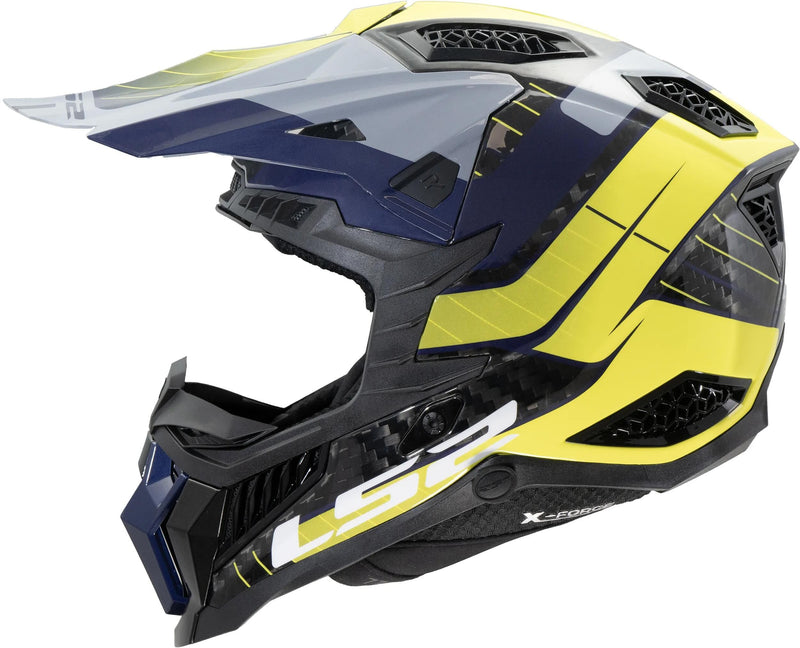 Afbeelding laden in galerijviewer, Ls2 crosshelm mx703 x-force galuo helmet x-force galuo gray neon yellow gr. l
