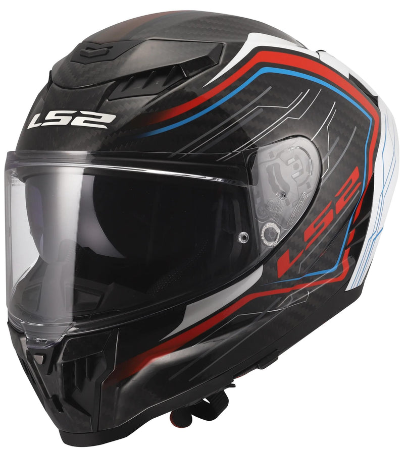 Afbeelding laden in galerijviewer, Ls2 integralhelm ff807 dragon subic helmet ff807 dragon subic white blue red xl
