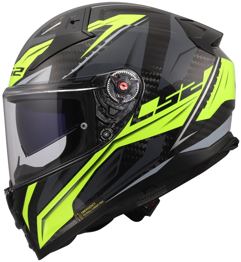 Afbeelding laden in galerijviewer, Ls2 integralhelm ff811 vector ii carbon savage helmet ff811 vector i c savage h-v yellow s
