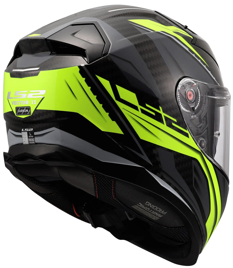 Afbeelding laden in galerijviewer, Ls2 integralhelm ff811 vector ii carbon savage helmet ff811 vector i c savage h-v yellow s
