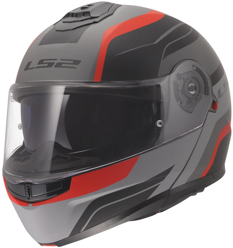 Afbeelding laden in galerijviewer, Ls2 klapphelm ff908 strobe ii monza helmets ff908 strobe monza black grey red l
