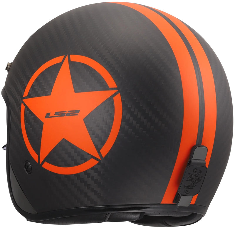Afbeelding laden in galerijviewer, Ls2 jethelm of601 bob ii carbon star helmet of601 bob ii carbon star orange gr. s
