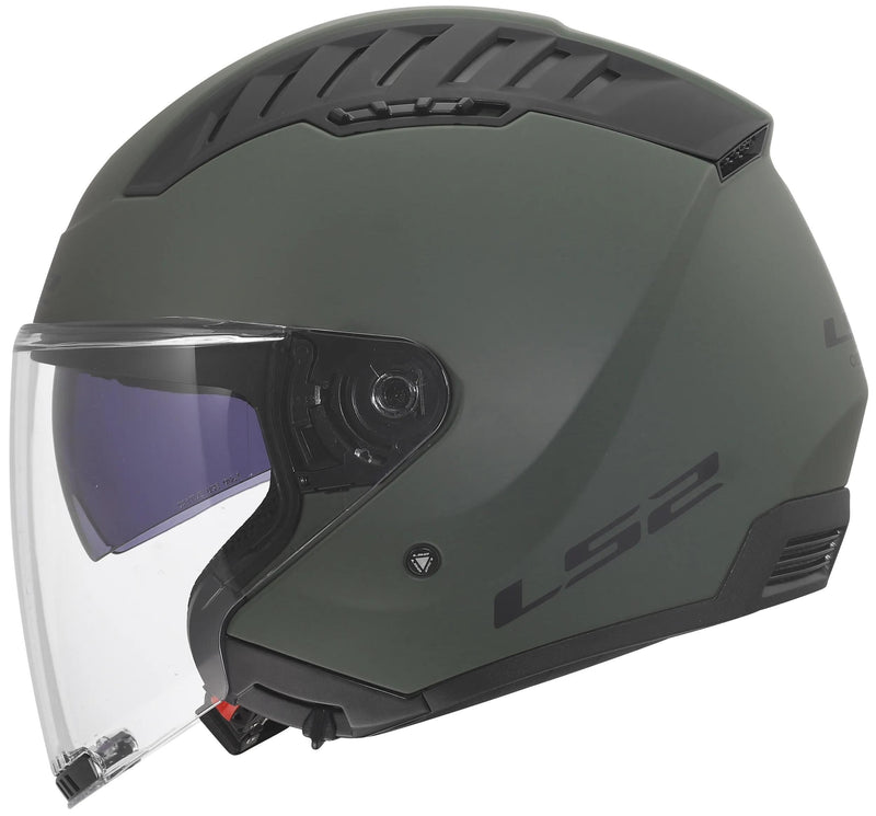 Afbeelding laden in galerijviewer, Ls2 jethelm of600 copter ii solid helmet of600 copter i military green gr. m
