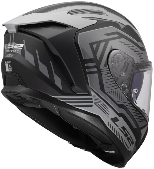 Ls2 integralhelm ff817 challenger ii dravix helmet ff817 challeng ii dravix matt gray xl