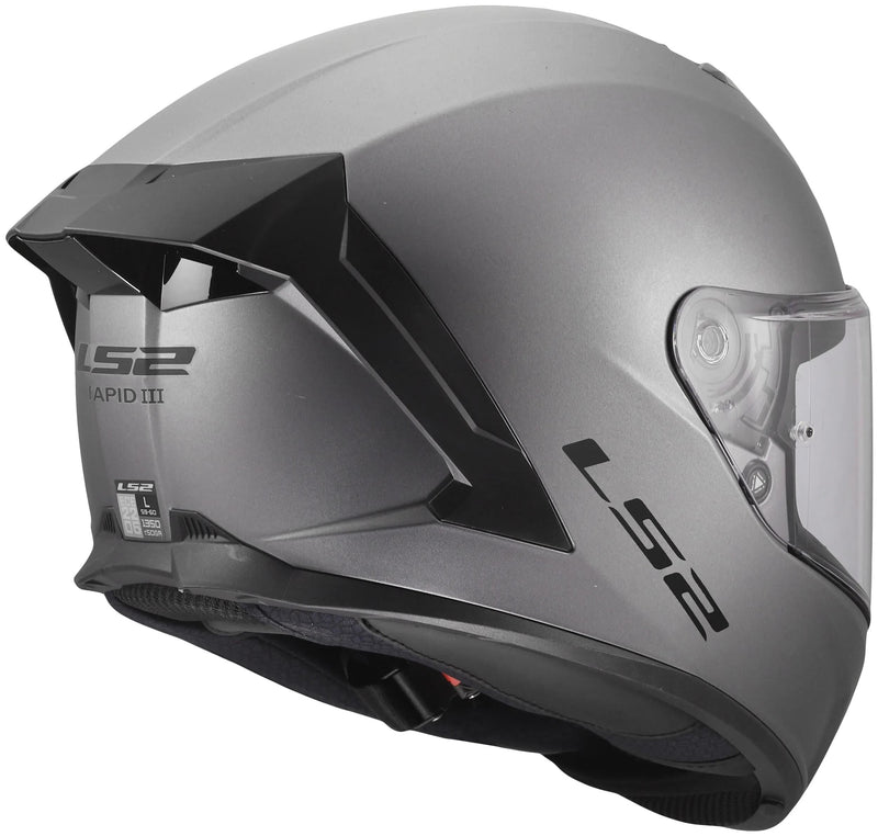 Afbeelding laden in galerijviewer, Ls2 integralhelm ff820 rapid iii solid helmets ff820 rapid i solid matt titanium xxl

