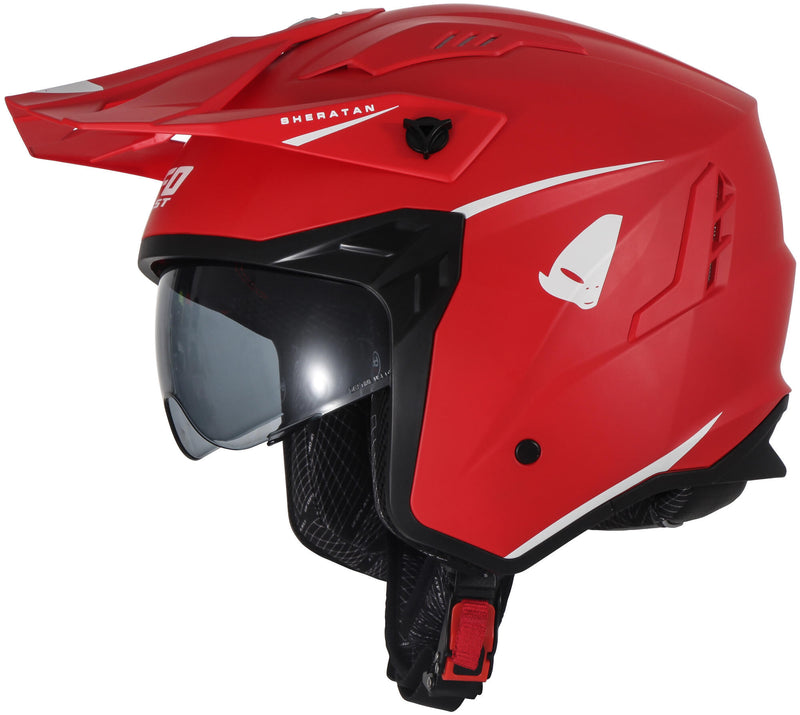 Afbeelding laden in galerijviewer, Ufo plast jethelm sheratan helmet sheratan s matt red
